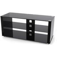 TTAP L611G 1000 3 Elegance 1000mm TV Stand in Gloss Black Black Glass