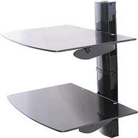 TTAP TTD 2 SHELF Double Wall Mount Tempered Glass Shelf with Safety Lo