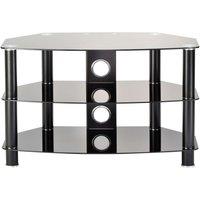 TTAP C303C 10503B Vantage Curve 1050mm TV Stand in Satin Black with Gl