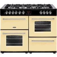 Belling 444444147 110cm Farmhouse 110DFT Dual Fuel Range Cooker in Cre