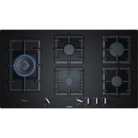 Bosch PPS9A6B90 Series 6 90cm 5 Burner Gas on Glass Hob Black Wok