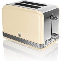 Swan ST19010CN 2 Slice Retro Style Toaster in Cream Chrome