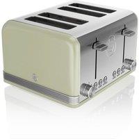 Swan ST19020GN 4 Slice Retro Style Toaster in Green Chrome
