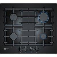 Neff T26CS49S0 N70 60cm 4 Burner Gas Hob BlackGlass Cast Iron Supports