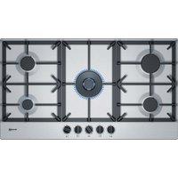 Neff T29DS69N0 N70 90cm 5 Burner Gas Hob in Stainless Steel Wok Burner