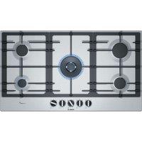 Bosch PCR9A5B90 Series 6 90cm 5 Burner Gas Hob Brushed Steel Wok Burne