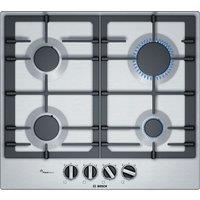 Bosch PCP6A5B90 Series 6 60cm 4 Burner Gas Hob in Brushed Steel