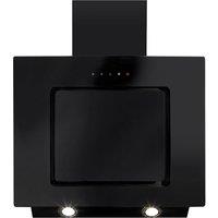 CDA EVA60BL 60cm Angled Chimney Hood in Black 3 Speed Fan