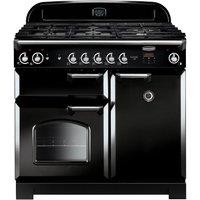 Rangemaster 117630 100cm Wide Classic Gas Range Cooker in Black with C