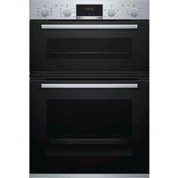 Bosch MBS533BS0B Series 4 Built In Hot Air Double Oven in Brushed Stee