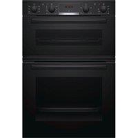 Bosch MBS533BB0B Series 4 Built In Hot Air Double Oven in Black