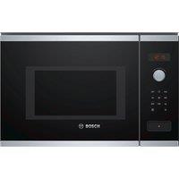 Bosch BFL553MS0B Series 4 Built in Microwave Oven in Brushed Steel Bla