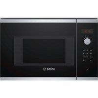 Bosch BFL523MS0B Series 4 Built In Microwave Oven Steel Black 800W