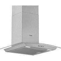 Bosch DWA64BC50B Series 2 60cm Curved Glass Chimney Hood Brushed Steel
