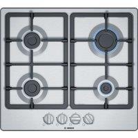 Bosch PGP6B5B90 Series 4 60cm 4 Burner Gas Hob in Brushed Steel