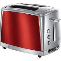 Russell Hobbs 23220 LUNA 2 Slice Toaster in Red High Lift Feature