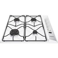 Hotpoint PAS642HWH 60cm 4 Burner Gas Hob in White Flame Failure Device
