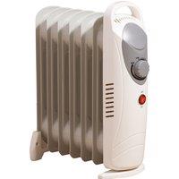 Daewoo HEA1140GE 800W Mini Oil Filled Portable Radiator in White