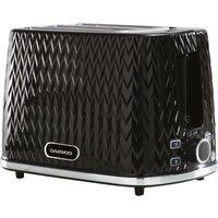 Daewoo SDA1774GE ARGYLE 2 Slice Patterned Toaster Black