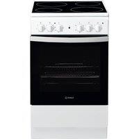 Indesit IS5V4KHW 50cm Single Oven Electric Cooker in White Ceramic Hob