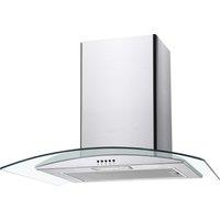 Candy CGM70NX 70cm Curved Glass Chimney Hood in Stainless Steel