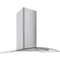 Culina CG60SSPF 60cm Curved Glass Chimney Hood in St Steel 3 Speed Fan