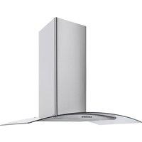 Culina CG70SSPF 70cm Curved Glass Chimney Hood in St Steel