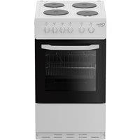 Zenith ZE503W 50cm Single Oven Electric Cooker in White Solid Plate