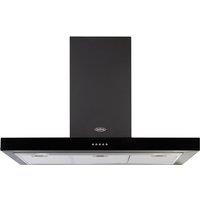 Belling 444410344 100cm Flat Cookcentre Chimney Hood in Black