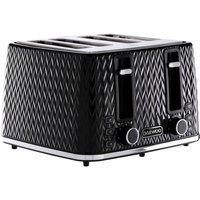 Daewoo SDA1863GE ARGYLE 4 Slice Patterned Toaster Black