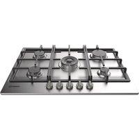 Indesit THP751PIXI 75cm 5 Burner Gas Hob in Stainless Steel Wok Burner