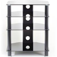 TTAP AVS C303R 60 Classik 600mm 4 Shelf Hi Fi Rack in Black Black Glas