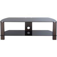 TTAP L630 1200 2W Vision 1200mm TV Stand in Walnut with Black Glass