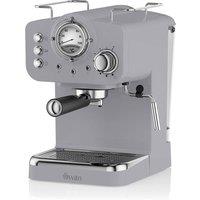 Swan SK22110GRN Retro Pump Espresso Coffee Machine in Grey 15 Bars