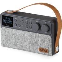 Akai A61028 Sonisk Bluetooth Rechargeable DAB FM Radio Grey