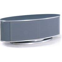 MDA Design LUNA GREY Luna Oval Shape TV Cabinet in Grey Slate