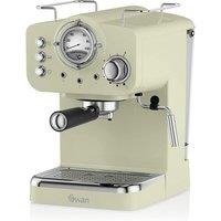 Swan SK22110GN Retro Pump Espresso Coffee Machine in Green 15 Bars