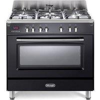 Delonghi DVRS916DFBL 90cm Wide Vintage Dual Fuel Range Cooker in Black