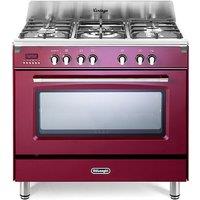 Delonghi DVRS916DFBU 90cm Wide Vintage Dual Fuel Range Cooker in Burgu