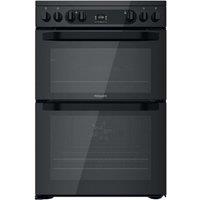 Hotpoint HDM67V92HCB 60cm Double Oven Electric Cooker in Black Ceramic