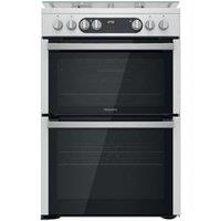 Hotpoint HDM67G9C2CX 60cm Double Oven Dual Fuel Cooker in St Steel Gas