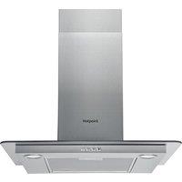 Hotpoint PHFG6 4FLMX 60cm Flat Glass Chimney Hood in St Steel 3 Speed