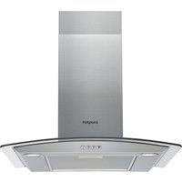 Hotpoint PHGC74FLMX 70cm Curved Chimney Hood in Stainless Steel