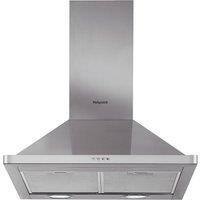 Hotpoint PHPN6 5FLMX 60cm Pyramid Chimney Hood in St Steel 3 Speed Fan