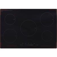 Montpellier INT750 75cm 5 Zone Induction Hob in Black Glass Heat Boost