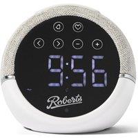 Roberts ZEN W Zen FM Clock Radio in White Device Charging