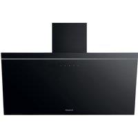 Hotpoint PHVP82FLTK 80cm Chimney Hood in Black 4 Speed Fan Touch Displ