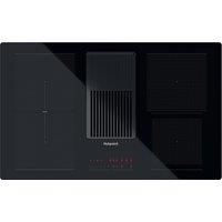 Hotpoint PVH92BK 80cm 4 Zone Induction Venting Hob in Black Glass