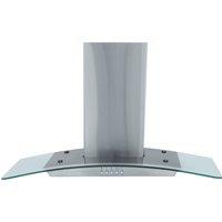 Montpellier MHG700X 70cm Curved Glass Hood in St Steel 3 Speed Fan