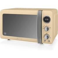 Swan SM22030LCN Retro Style Microwave Oven in Cream 20 Litre 800W